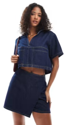 Cropped Denim Set