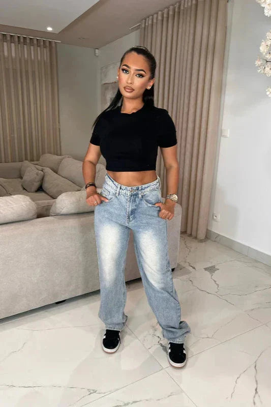 Straight Ripped Jeans