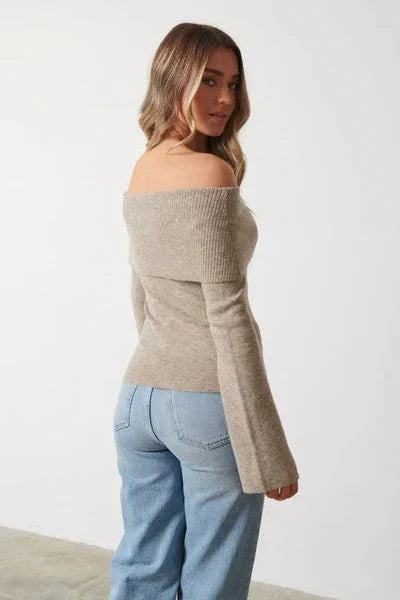 Off Shoulder Sweater